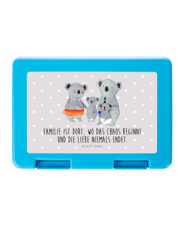 Mr. & Mrs. Panda Aufbewahrungsbox Koala Familie mit Spruch in Grau Pastell