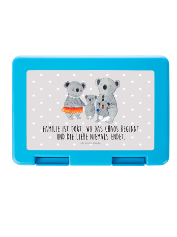 Mr. & Mrs. Panda Brotdose Koala Familie mit Spruch in Grau Pastell