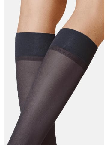 Kunert Feinkniestrümpfe Cotton Sole 20 transparent in Marine