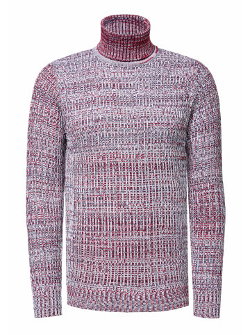 Rusty Neal Schwerer Grobstrick Rollkragen-Pullover in Rot