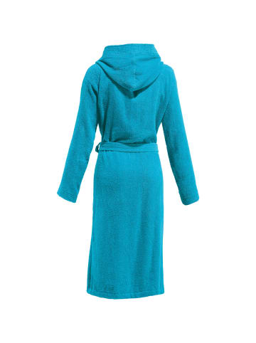 REDBEST Frottier Unisex-Bademantel mit Kapuze Chicago in türkis