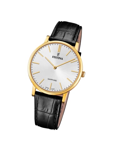 Festina Analog-Armbanduhr Festina Swiss Made schwarz mittel (ca. 39mm)