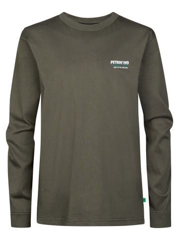 Petrol Industries Langarmshirt aus Baumwolle Steellake in Schwarz