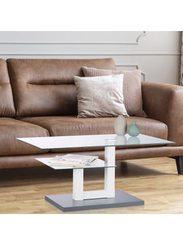 relaxdays Couchtisch in Grau - (B)100 x (H)45 x (T)60 cm