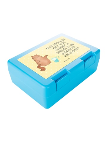 Mr. & Mrs. Panda Snackbox Katze Wasserglas mit Spruch in Gelb Pastell