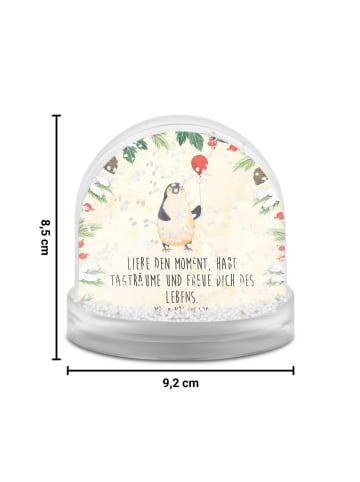 Mr. & Mrs. Panda Schneekugel Pinguin Luftballon mit Spruch in Naturpapier