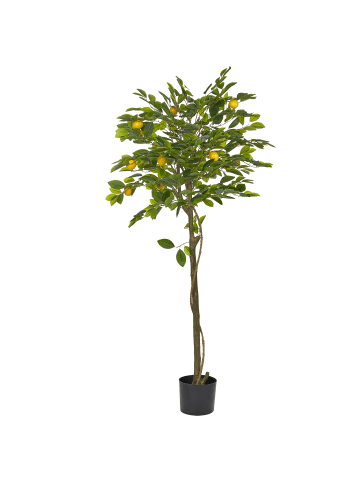 Beliani Kunstpflanze LEMON TREE in Grün/Schwarz - (W) 66 x (H) 156 x (L) 66 cm