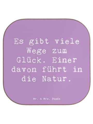 Mr. & Mrs. Panda Untersetzer Spruch Geborgenheit Natur mit Spruch in Lavendeltraum