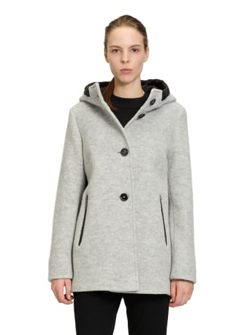 Gil Bret Wolljacke mit Kapuze in Light Grey Melange
