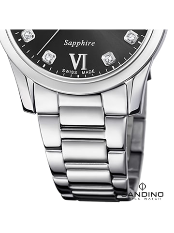 Candino Analog-Armbanduhr Candino Elegance silber mittel (ca. 33mm)