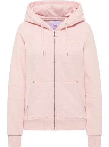 myMo Sweatjacke in Pfirsichpink Melange