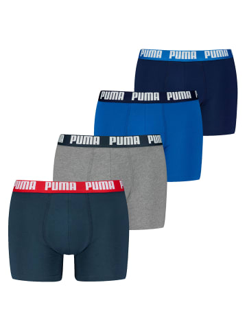 Puma Boxershort 6er Pack in Blau/Grau