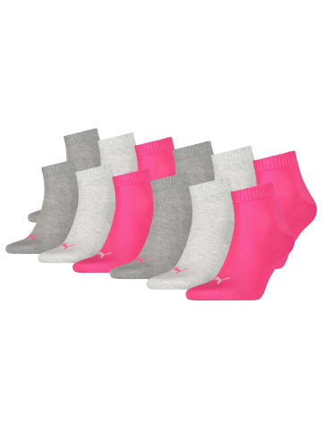 Puma Socken 12er Pack in Grau/Pink