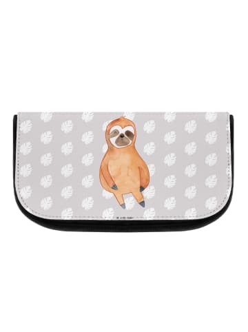 Mr. & Mrs. Panda Waschtasche Faultier Zufrieden ohne Spruch in Grau Pastell