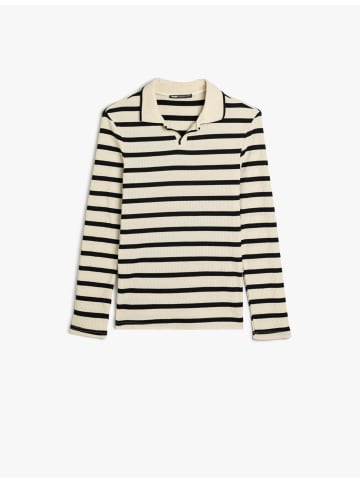 KOTON Sweater in Beige Gestreift