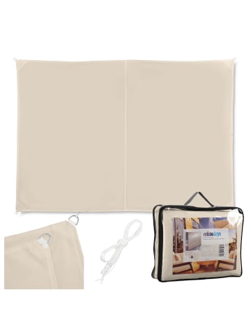 relaxdays Sonnensegel in Beige - 3,5 x 4,5 m