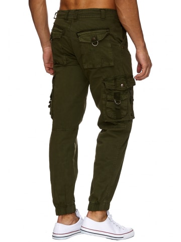 Arizona-Shopping Cargo Hose Taschen Arbeitshose in Dunkelgrün