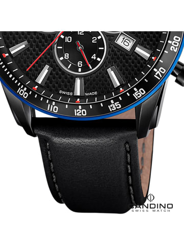 Candino Chronograph-Armbanduhr Candino Sport schwarz groß (ca. 45mm)