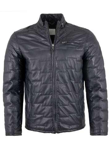Bugatti Stepplederjacke Lammnappa in Navy