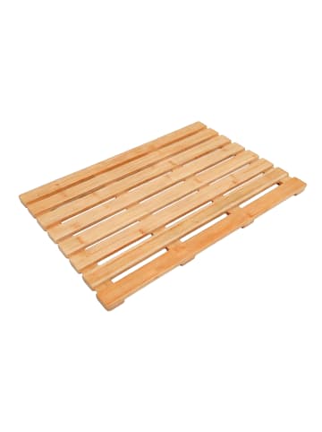 relaxdays Bambus Badematte in Natur - 60 x 37 cm