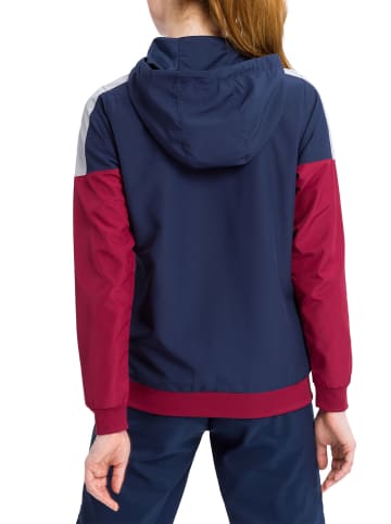 erima Squad Tracktop Jacke mit Kapuze in new navy/bordeaux/silver grey