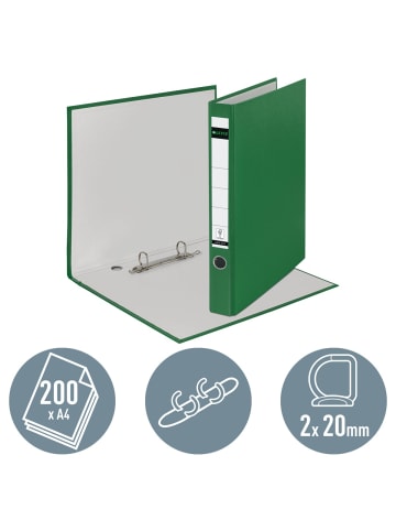 Leitz Ringordner A4 Kunststoff 35mm grün