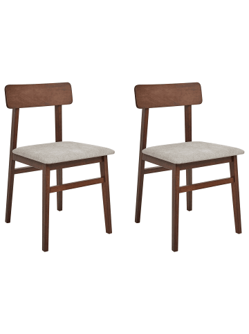 Beliani 2er-Set Esszimmerstuhl STACY in Braun/Beige