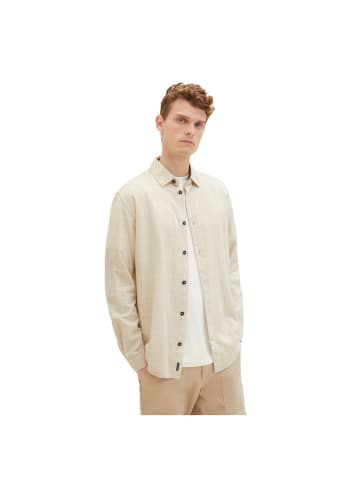 Tom Tailor Langarmhemd in vintage beige tonal check