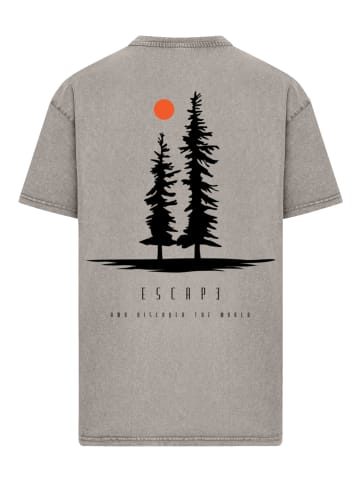 F4NT4STIC Oversize T-Shirt Oversize Escape Discover the World Pinetree in Asphalt