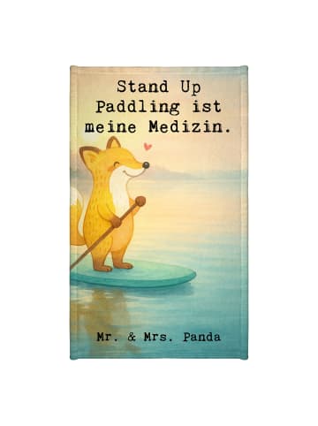 Mr. & Mrs. Panda Gästehandtücher Fuchs Stand Up Paddling Design ... in Weiß