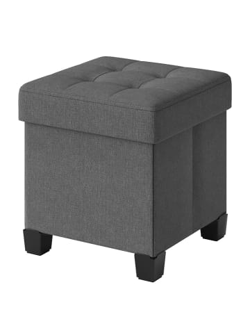 SONGMICS Sitzhocker Minota in Dunkelgrau - (B)38 x (H)40 x (T)38 cm