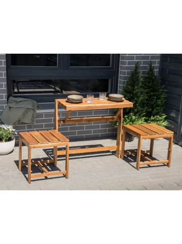 Beliani Gartenbank TUENNO in Braun/Beige/Grau