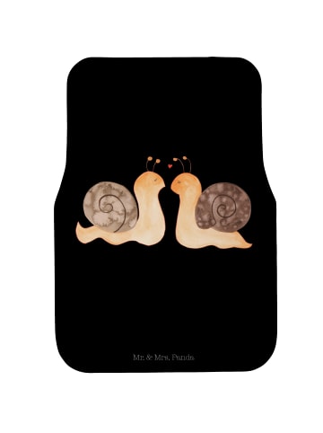 Mr. & Mrs. Panda Fahrer Autofußmatte Schnecken Liebe ohne Spruch in Schwarz
