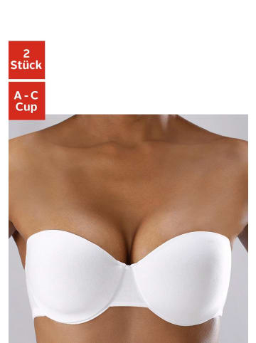 PETITE FLEUR Schalen-BH in schwarz+weiß