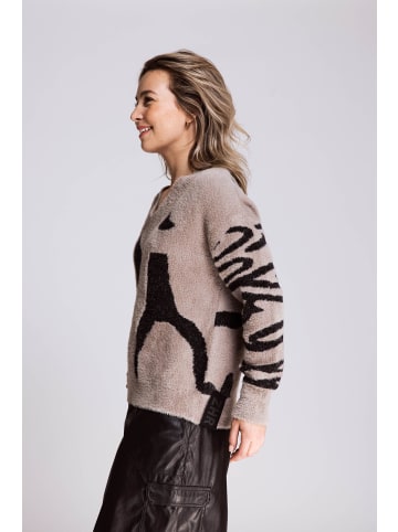 ZHRILL Sweatshirt ZHBURA BLACK/CREAM in BLACK/CREAM