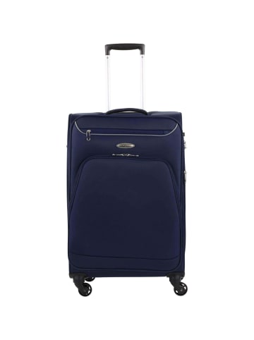 D&N Travel Line 6404 - 4-Rollen-Trolley M 68 cm (blau) in blau