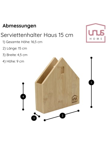 UNUS Serviettenhalter Haus Bambus in Natur