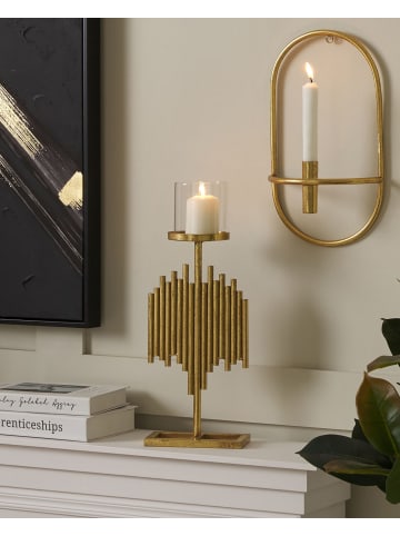 Beliani Kerzenständer NIAS in Gold - (W) 18 x (H) 47 x (L) 9 cm