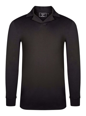 SikSilk Langarmpolo Revere Polo in Black