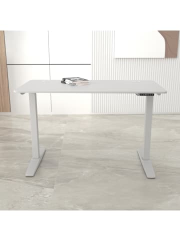 pro.tec Höhenverstellbarer Tisch Kento in Weiß (L)120cm