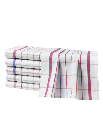 WITT WEIDEN Geschirrtücher in rot + blau + braun