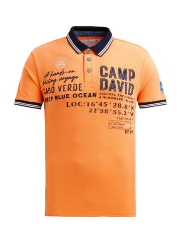 CAMP DAVID  Poloshirt 'Cabo Verde' in orange