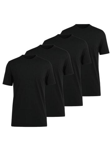 OLYMP T-Shirt 4er Pack in Schwarz
