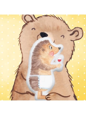 Mr. & Mrs. Panda Kuscheltier Kissen Igel Wein ohne Spruch in Weiß