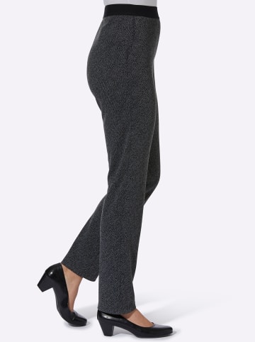 Sieh an! Jersey-Hose in schwarz-grau-meliert