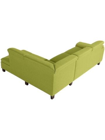 58 aufm Kessel ECKSOFA mit Ottomane rechts Kaylil Flachgewebe apfel
