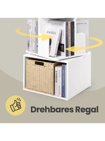 VASAGLE Bücherregal Custos in Weiß - (B)40 x (H)124.6 x (T)40 cm