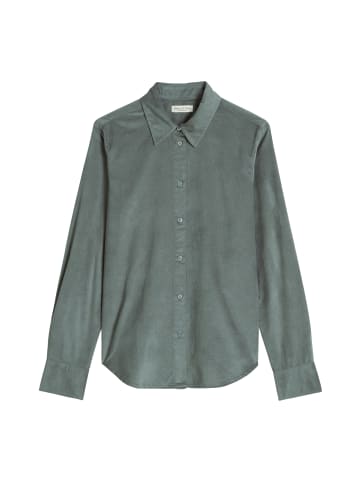 Marc O'Polo Samtbluse fitted in Foggy Blue