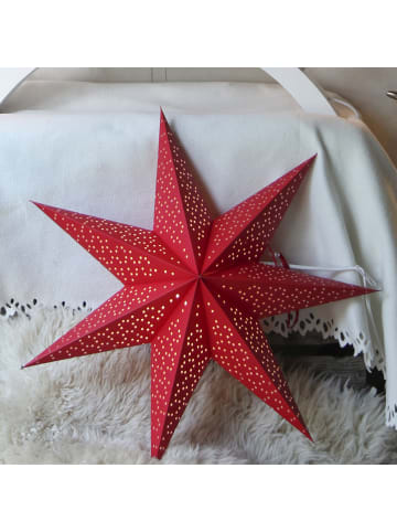 STAR Trading Papierstern 'Dot', rot, Ø 54cm in Silber