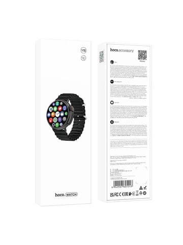 HOCO Smartwatch Y18 schwarz  iOS- und Android-Systeme in Schwarz